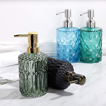 YunNasi Soap Dispenser with Pump, Refillable Liquid Hand Soap Dish Soap Dispensers for Bathroom Counter, Kitchen Sink (Green) - color: Green