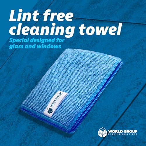 Glass Cleaner Foam, Foaming Action & Spray, 19oz - 2 Pack - Clean Fresh Scent - Bundled With 2 Microfiber Rags