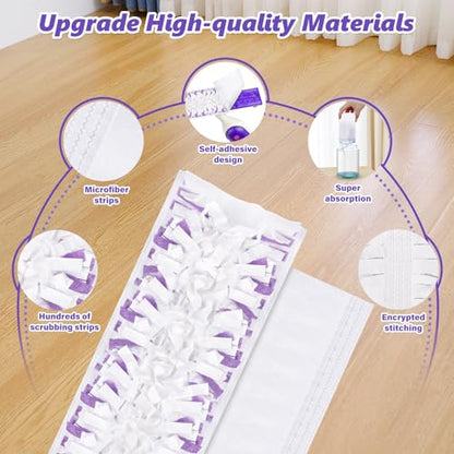 Mop Pad Refills for Swiffer PowerMop: 20 Pcs Disposable Pads | Wet Dry Use, 10-Layer Design, for 13" - 15" spray mops, Tile Hardwood Multi-Surface Floor Cleaning - size: 20 Pcs Mop Pads