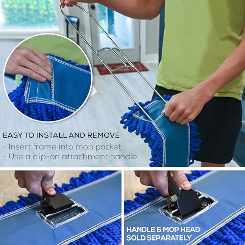 Kleen Handler 24 Inch Commercial Dust Mop Frame (3 Pack) - color: Steel Frame - 24 Inch, size: 3 Pack