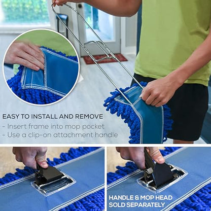 Kleen Handler 24 Inch Commercial Dust Mop Frame (3 Pack) - color: Steel Frame - 24 Inch, size: 3 Pack