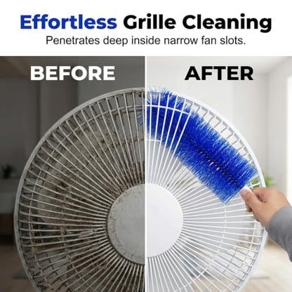 Bendable Microfiber Head, 2026 Upgraded Reusable Dust Remover, Washable Fan Cleaning Brush, for Electric Fans, Car Vents, Curtain，Blue：4 - color: Blue