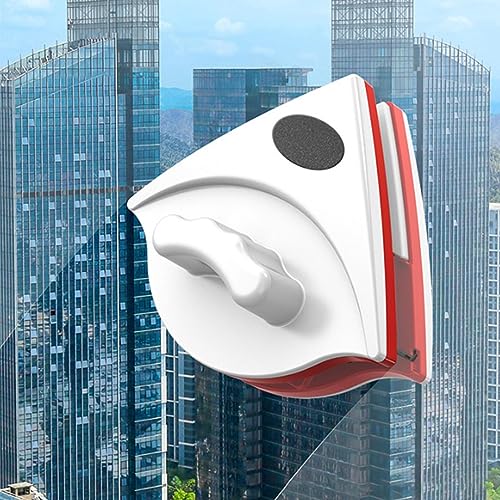 Double Sided Magnetic Window Cleaner, Magnetic Window Cleaning Brush, Window Wipers for Glass, Window Cleaning Tools Glasses Cleaner Cleaning Brush for High - color: L(15~24 Mm)