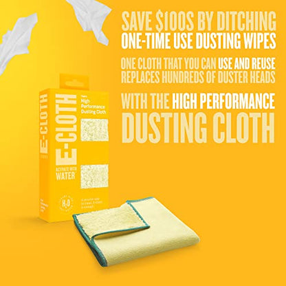E-Cloth High Performance Dusting Cloth - Reusable Microfiber Cleaning Cloths, Dual-Sided, Washable, For Home, Kitchen, Glass, Wood & Granite, Streak Free Cleaning Supplies - 2 Pack - size: 2 Pack - Yellow