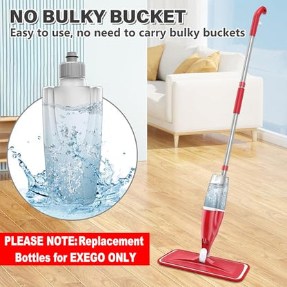 EXEGO 440ML Refillable Spray Mop Replacement- DO NOT SUITABLE FOR OTHER BRAND SPRAY MOP - Water Tank for Multi-Surface Floor Cleaning