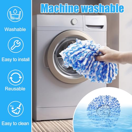 Mop Heads Replacements for Ocedar, Mop Replace Head for O Cedar, Mop Heads for O Cedar, Mop Replace Head for Cedar, Mop Heads for O Cedar Spin Mop Include 2 Pack Mop Refills & 2 Pack Scrubber Mop Head - size: for Ocedar 2 Tank