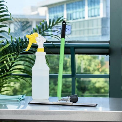 Restaurantware-Clean Tek Professional 11.81 Inch Window Squeegee, 1 Cleaning Squeegee with Rubber Blade - No-Slip Handle, Clean Mirror Or Car Windshield, Stainless Steel Wiper for Glass Door - size: 11 3/4", style: Stainless Steel, with Black Rubber Grip