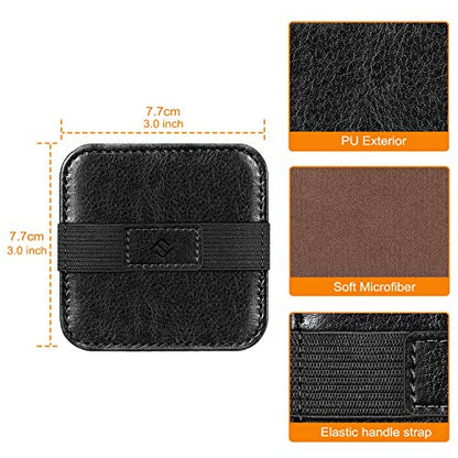 Fintie Screen Cleaning Pad, [4 Pack] Soft Cloth Wipes Screen Cleaner with Elastic Strap for iPad, iPhone, MacBook, Tablets, Laptop (Blossom) - color: Blossom