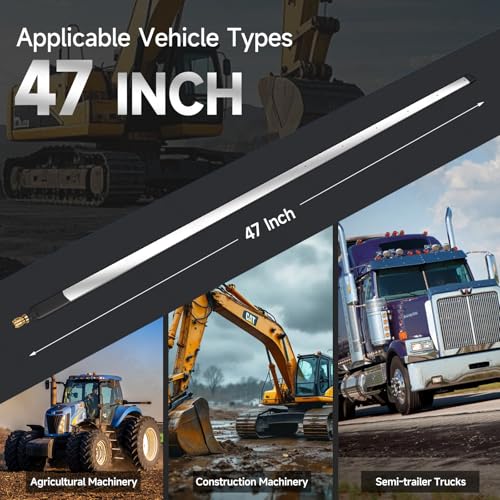 47" + 24" Radiator Cleaning Wand Set, Dual Water/Air Flush Modes, 4500 PSI, Radiator Cleaning Tool Suitable for Use on Cars, Trucks, Construction and Agricultural Machinery, Household Air