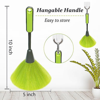 4 Pack 10" Small Microfiber Duster, Delicate Fluffy Microfiber Feather Duster, Suitable for Light Daily Household Dusting, Perfect for Cleaning Desk, Computer Screen, TV Screen, Books, Photo Frames