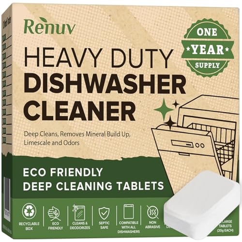 Renuv® Washing Machine Cleaner + Dishwasher Cleaner Bundle | Heavy Duty Appliance, Deep Cleaning, Descaling, Deodorizing - style: Washing Machine + Dishwasher Cleaner