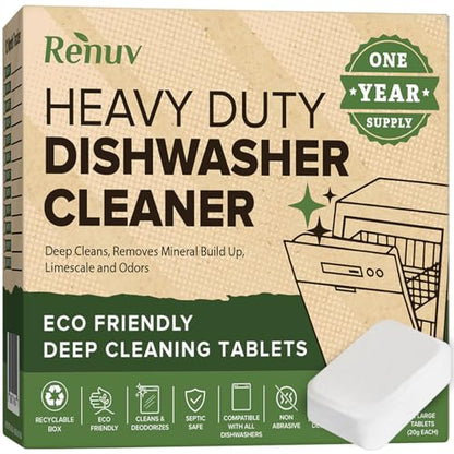 Renuv® Washing Machine Cleaner + Dishwasher Cleaner Bundle | Heavy Duty Appliance, Deep Cleaning, Descaling, Deodorizing - style: Washing Machine + Dishwasher Cleaner