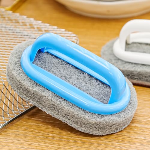 1 Piece Ergonomic Handle Cleaning Brush Reusable Kitchen Pan Pot Dishwashing Scouring Pad Brush Household Tableware Clean Tools 14 * 8.5cm