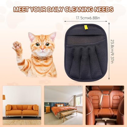 Pet Hair Remover Electrostatic Gloves,Pet Hair Removal for Cats & Dogs, Cat Grooming Gloves，Pet Hair Fur Removal Mitt, Cleanup for Furniture, Clothing, and Upholstery,Reusable, Quick & Easy Cleaning - color: 1pcs