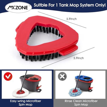 Scrubber Mop Head Replacement Compatible with O Cedar EasyWring 1 Tank System, Spin Mop Scrub Brush Head, Hard Bristle Cleaning Brush Attachment for Kitchen Tile Floor, Not Fit RinseClean - size: 1pcs 1-Tank Scrub Brush