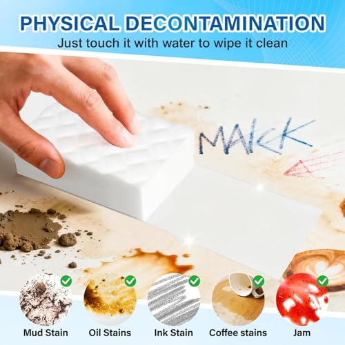 Magic Sponges Cleaning Eraser, 30 Pack 2X Density Stronger Melamine Sponge Foam Pads, Multi-Functional Household Cleaner Dish Sponge, Cleaning Supplies for Kitchen, Bathroom, Floor, Sink,Wall Cleaner - size: 30