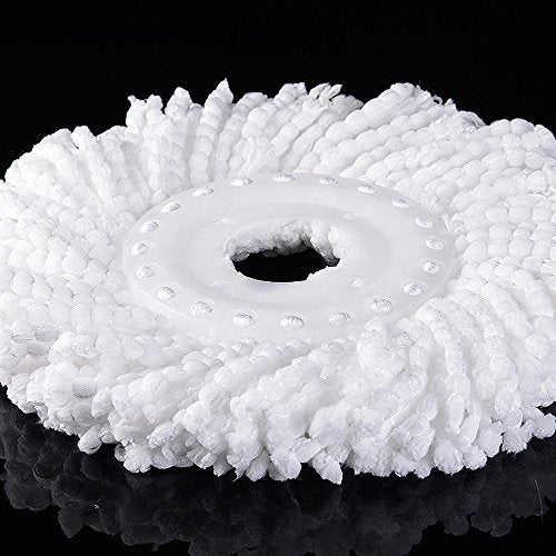 3 Pack Mop Head Replacement Spin Mop Replacement Head Microfiber Spin Mop Refills Easy Cleaning Round Shape Standard Size - color: 3 Pack-white