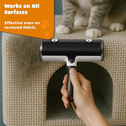Pet Hair Remover and Reusable Lint Roller - Cat and Dog Hair Remover for Couch, Furniture, Carpet, Clothing and Bedding - Portable, Multi-Surface Fur Removal Tool (Gray) - color: Gray