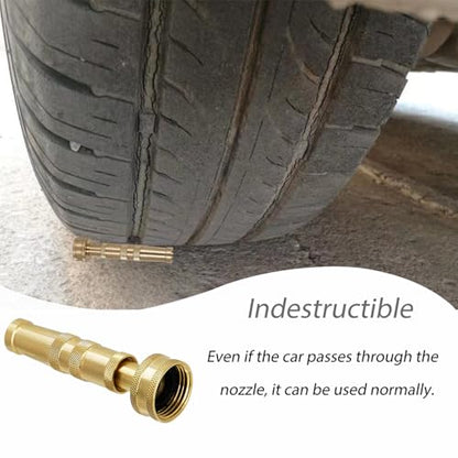 High-Pressure Brass Adjustable Twist Nozzle, Garden Hose Heavy Duty Nozzle Sprayer for Car Washing, Cleaning,Patio, Lawn,2-Pack ﻿ - size: 1.2*1.2*4