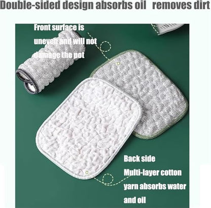 5PCS Multipurpose Wire Dishwashing Rags for Wet and Dry, Reusable Wire Miracle Cleaning Cloths, Non Scratch Wire Dishcloth for Kitchen, Sinks, Pots, Pans
