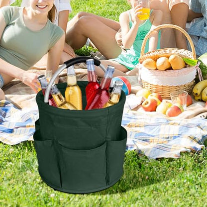 Professional Cleaning Caddy Organizer - 11" Wearable Cleaning Supply Bag with Adjustable Shoulder Strap & Handle - Housekeeper Essentials Organizer for Detailing Tools & Supplies (Green) - color: Green