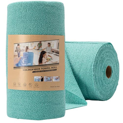 Reusable Microfiber Cloth, 75-Pack,Tear Away Microfiber Towels,(12" x 12") Washable,Perfect for Kitchen, Bathroom and Dish Cleaning (Blue) - color: Blue