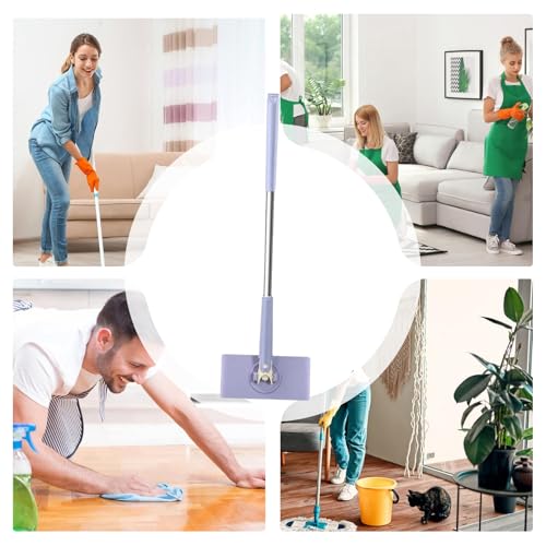 Zero S nap Grip Mini Mops, Retractable Ga p Dust Cleaner Flat Mops with 360° Rotating Head & Sweeping Cloths for Gaps & Multi- for Kitchen Bathroom Car Floor Home - color: Purple-s