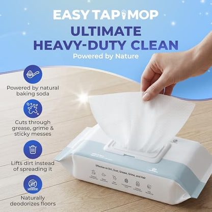 Baking Soda Cleaning Wipes - Wet Floor Mopping Replacement Pad Refills Compatible with Swiffer Sweeper Mop - Larger & Thicker Disposable Cloths for Multi-Surfaces - 30 Count (Pack of 4) - size: 30 Count (Pack of 4)