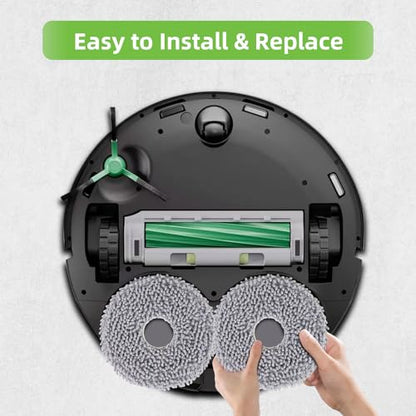 VIEWALL 8 Pack Mop Pad for iRobot Roomba Plus 505X/505/507 Combo, Plus 405 | G181/G185 Combo, Plus 4020 Combo Robot Vacuum Cleaner, Microfiber Washable Mop Cloth Replacement Parts Accessories - size: 400/500 Mop Pads 8 Pack