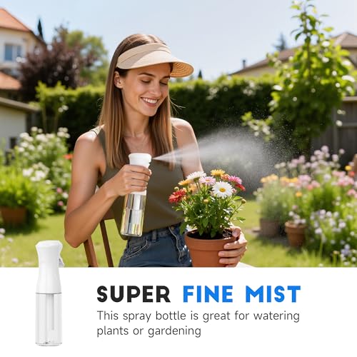 3 Pack Continuous Spray Bottles - Ultra Fine Mist Sprayer, Refillable Water Sprayer for Hairstyling, Plants, Pets, Cleaning, Skincare (6.8 OZ/200ML,White) - color: 3 Pack White, size: (3-Pack)-6.8 Oz