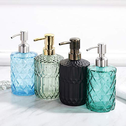 YunNasi Soap Dispenser with Pump, Refillable Liquid Hand Soap Dish Soap Dispensers for Bathroom Counter, Kitchen Sink (Black) - color: Black