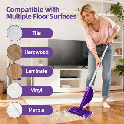 Disposable Wet Jet Pad Refills Compatible with WetJet Spray Mop, Strong Dirt Locking and Water Absorbent, for Multi-Surface Floor Cleaning, Kitchen Bathroom Hardwood Wood Floors, 5.9"×11.4" 60 Pack
