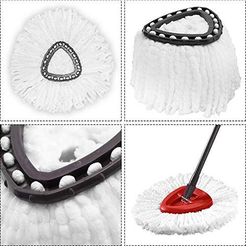 10 Pack Mop Head Replacement for O-Ceda EasyWrin Spin Mop, Ailengy 100% Microfiber Mop Refills Spin Mop Replace Heads for ocedar Mop Easy House Cleaning and Floor Mopping - size: 10 Pack