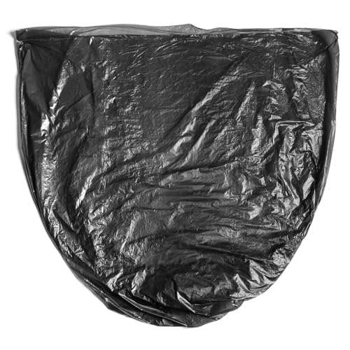Aluf Plastics High Density Trash Bags, 10 Gallon, 4000 Count, 6 Micron (eq), 24" x 24", Black, for Bathroom, Office, Industrial, Commercial, Janitorial, Municipal, Recycling - color: Black, style: 7-10 Gal, 6 Micron Equiv, 4,000 Count