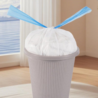 Large Drawstring Trash Bags for Home Kitchen Bathroom 17.7x19.7in 1 Rolls 30pcs Each Milky White - color: Gray