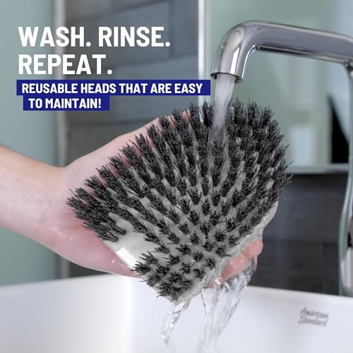 Moku Home Replacement Bristle Brush for Moku Home Extendable Tub Tile Shower Scrubber for Cleaning Non-Scratch (1x Bristle Brush (Gray)) - color: 1x Bristle Brush (Gray)