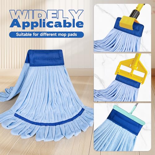 Large Microfiber Tube Mop Heads,Tube Wet Mop Refill (6 inch),Blue Heavy Duty Industrial Wet Mop Head Refill, Highly Absorbent,Commercial Mop Head Replacement,Machine Washable,Hardwood Floors(6)