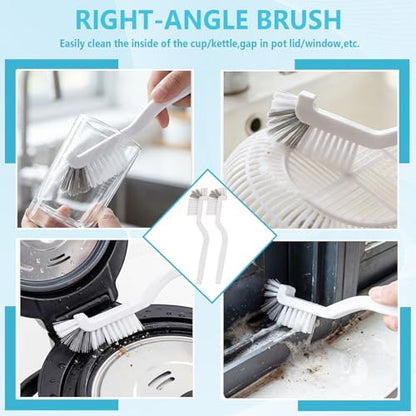 15PCS Crevice Cleaning Brush Grout Brush, Straw Cleaner Brush, Hard Bristle Cleaning Supplies for Bathroom, Kitchen, Window Sill, Tile Corners & Household Deep Cleaning