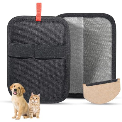 2 Pcs Static Pet Hair Remover and Scraper : Electrostatic Pet Hair Removal Gloves, Reusable Cat Dog Hair Remover Tool, Pet Hair Remover for Furniture, Carpet, Clothes, Car Seat