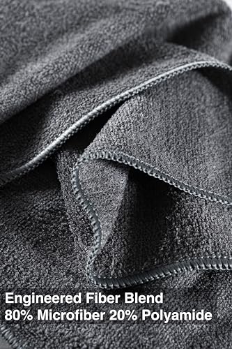 Rosyn Premium 420 GSM Microfiber Cloth Black 16x16 Inches - Luxury Scratch-Free Detailing Towel for Cars, Yachts, Boats & Watches - Ultra Soft, Lint-Free, Highly Absorbent (Large, 12, Count) - size: Pack of 12