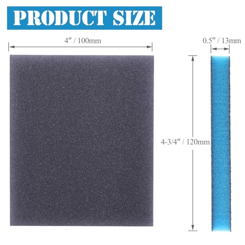 16Pcs 180 Grit Sanding Sponge, Jamiikury Sanding Blocks Washable and Reusable, Wet Dry Sandpaper Sponge for Wood Metal Furniture Paint and Drywall - size: 180 Grits