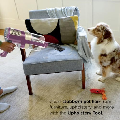 Shark PowerDetect | Corded Stick Vacuum Cleaner for Carpet & Hard Floors | Lightweight Hand Vacuum for Pet Hair with DuoClean | Self-Cleaning Brushroll | HEPA | 3 Attachments | Purple | HZ4001AMZ - style: PowerDetect w/ Precision Duster