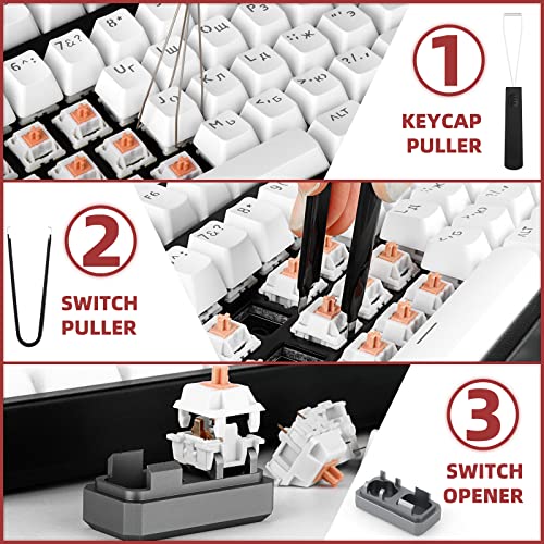 RUNJRX Keyboard Lube Kit with Switch Opener Tweezers for Custom Keyboard, Keyboard Lube Tools - style: Lube Kit-A