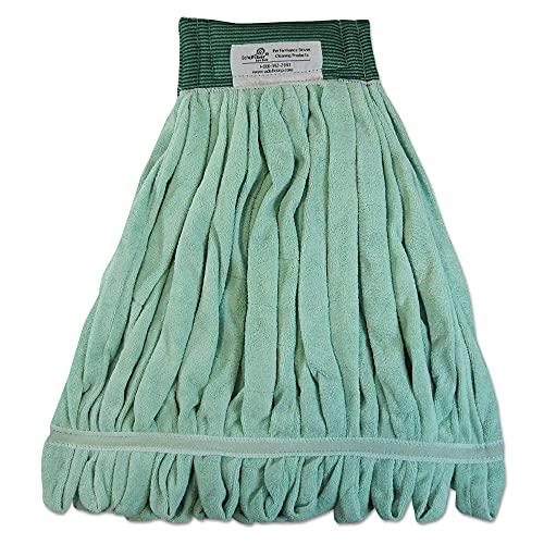 Boardwalk BWKMWTMGCT Microfiber Looped-End Wet Mop Heads, Medium, Green (Carton of 12) - color: Green