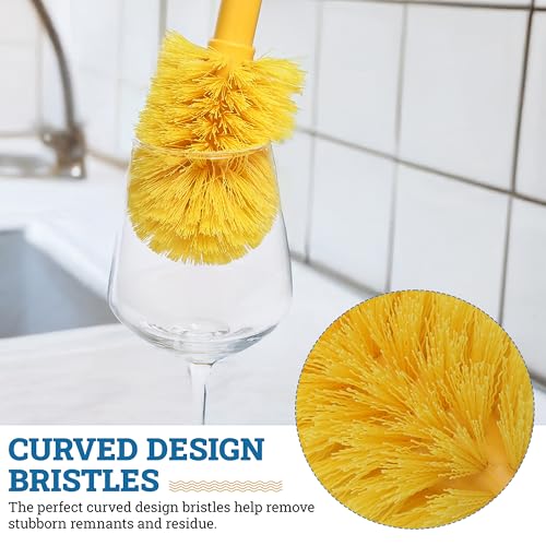 KLEEN HANDLER Goblet Cleaning Brush | Bottle Brush for Cleaning Glasses and Jars, Durable Bristles and Long Handle