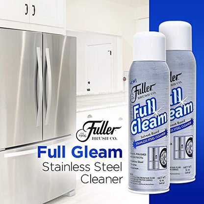 Fuller Brush Full Gleam Stainless Steel Cleaner – 15 oz Spray for Appliances, Chrome, Aluminum & Sinks – Cleans, Polishes & Protects Metal Surfaces (Pack of 1)