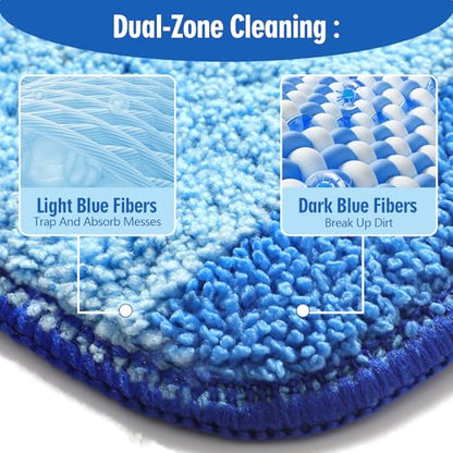 3 Pack Microfiber Cleaning Pads Compatible with Bona Mops, Safe for Hardwood and Hard-Surface Floors, Washable, Reusable - size: 3 PACK