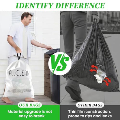 Trash Bags 15 Gallon Tall Kitchen Drawstring Garbage Bags,Fit 13-15 Gal Bins,Extra Strong&Leak-Proof,Unscented&Recyclable Trash Can Liners for Home Office Industrial Bathroom Garden Lawn - style: 13-15 Gallon-White