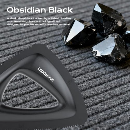 Pet Hair Remover for Car and Home - Multi-Surface Fur Removal Tool for Car Interiors, Furniture, Couch, Carpet, and Bedding | Portable and Effective Cat & Dog Hair Remover(Obsidian Black)