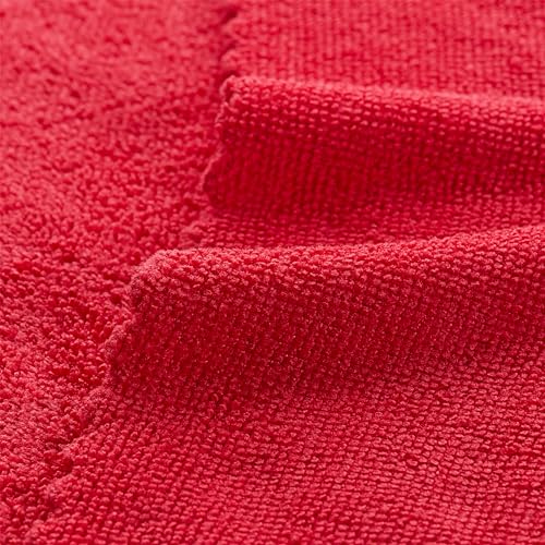 Arkwright Smart Rags Microfiber Cleaning Cloths, Pack of 50 in a Box, Lint Free 180 GSM Reusable Towels for Auto, Office and Household Cleaning, 12 x 12 in, Red - color: Red, size: 12 x 12 in